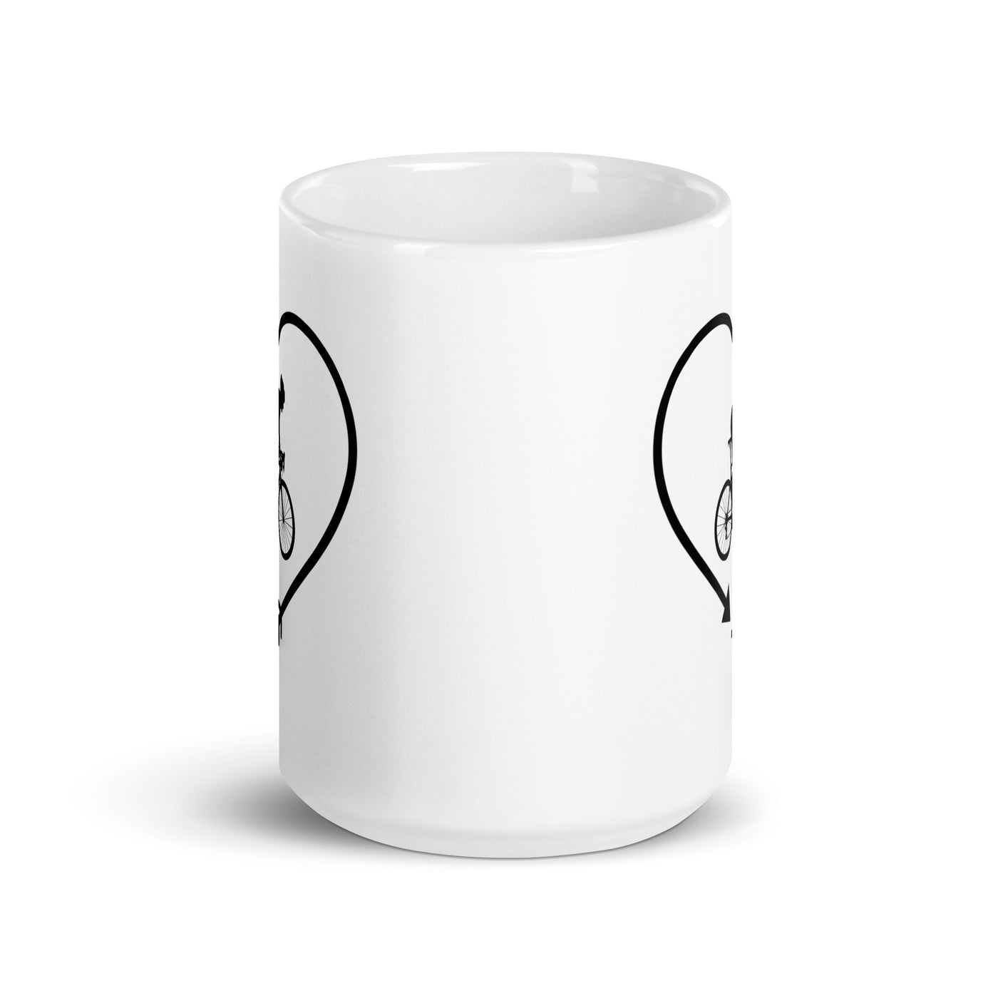 Arrow In Heartshape And Cycling 1 - Tasse fahrrad