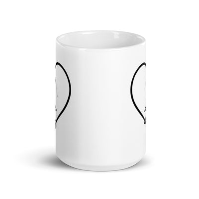 Arrow In Heartshape And Skiing 1 - Tasse ski