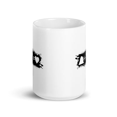 Grunge Rectangle - Heart - Wine - Female Climbing - Tasse klettern