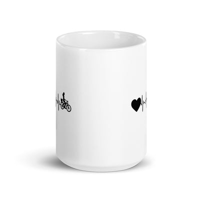 Heartbeat Heart And Cycling - Tasse fahrrad