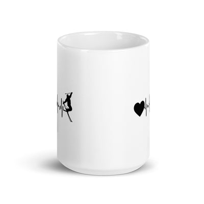 Heartbeat Heart And Skiing - Tasse ski