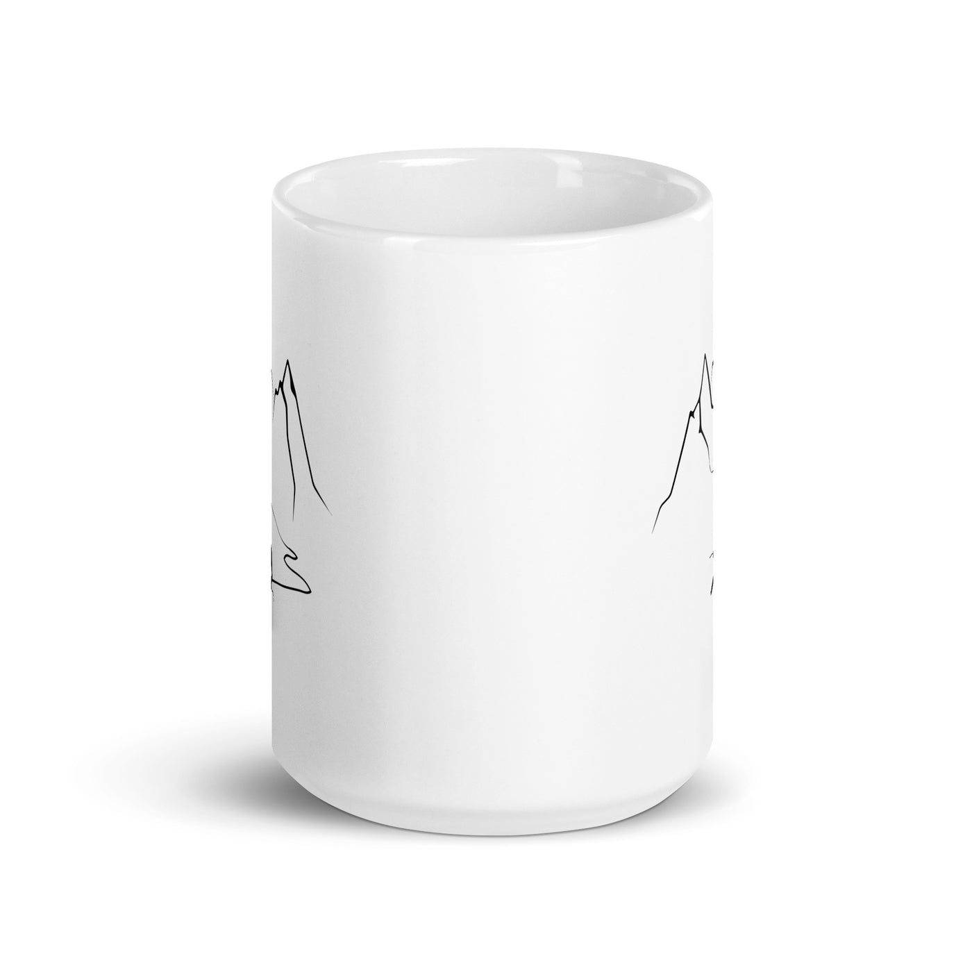 Mountain - Curve Line - Skiing - Tasse ski