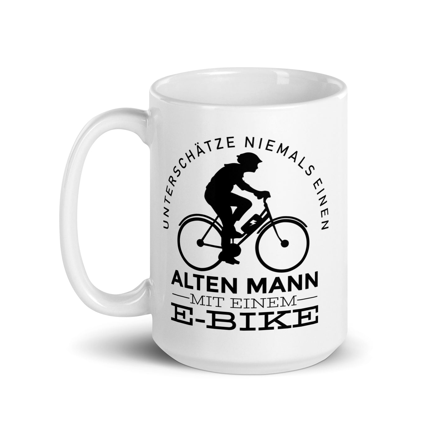 Alter Mann Mit Einem E-Bike - Tasse e-bike