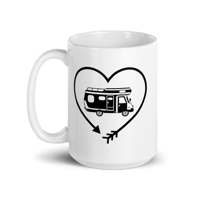 Arrow In Heartshape And Camping - Tasse camping