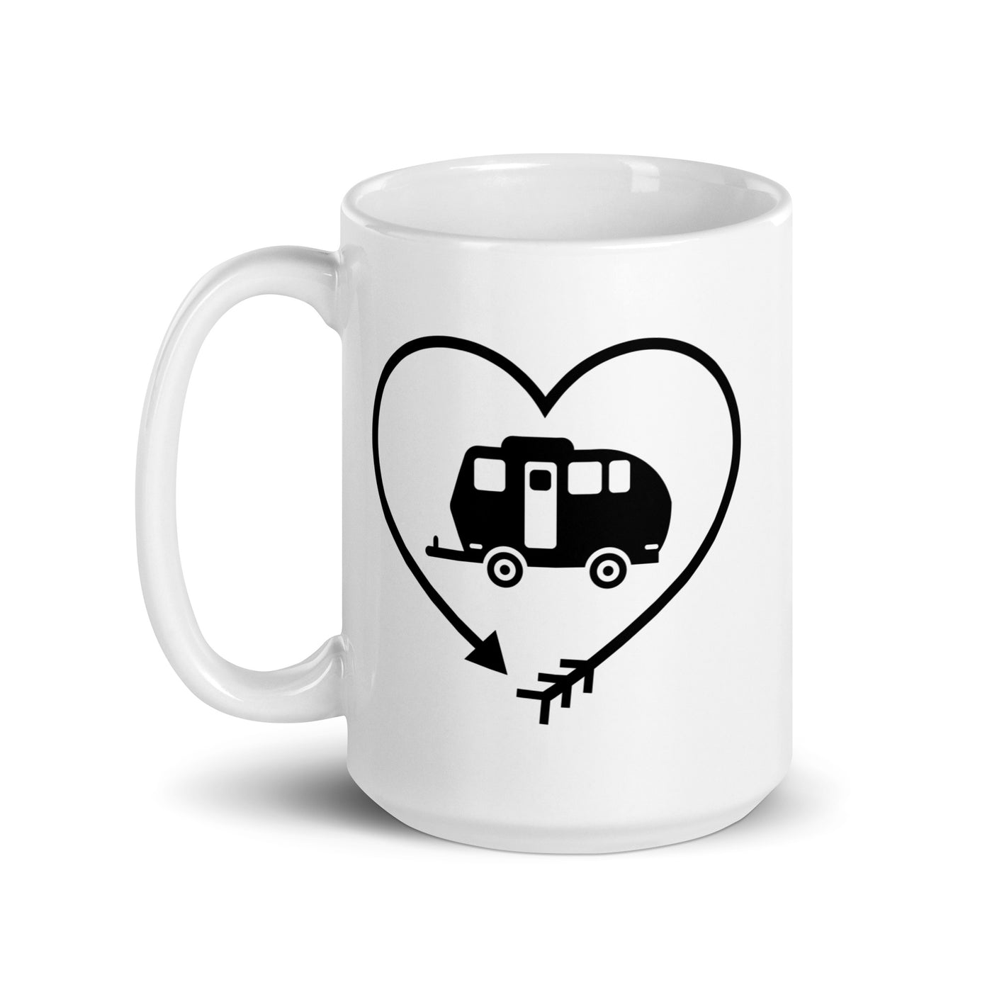 Arrow In Heartshape And Camping 2 - Tasse camping