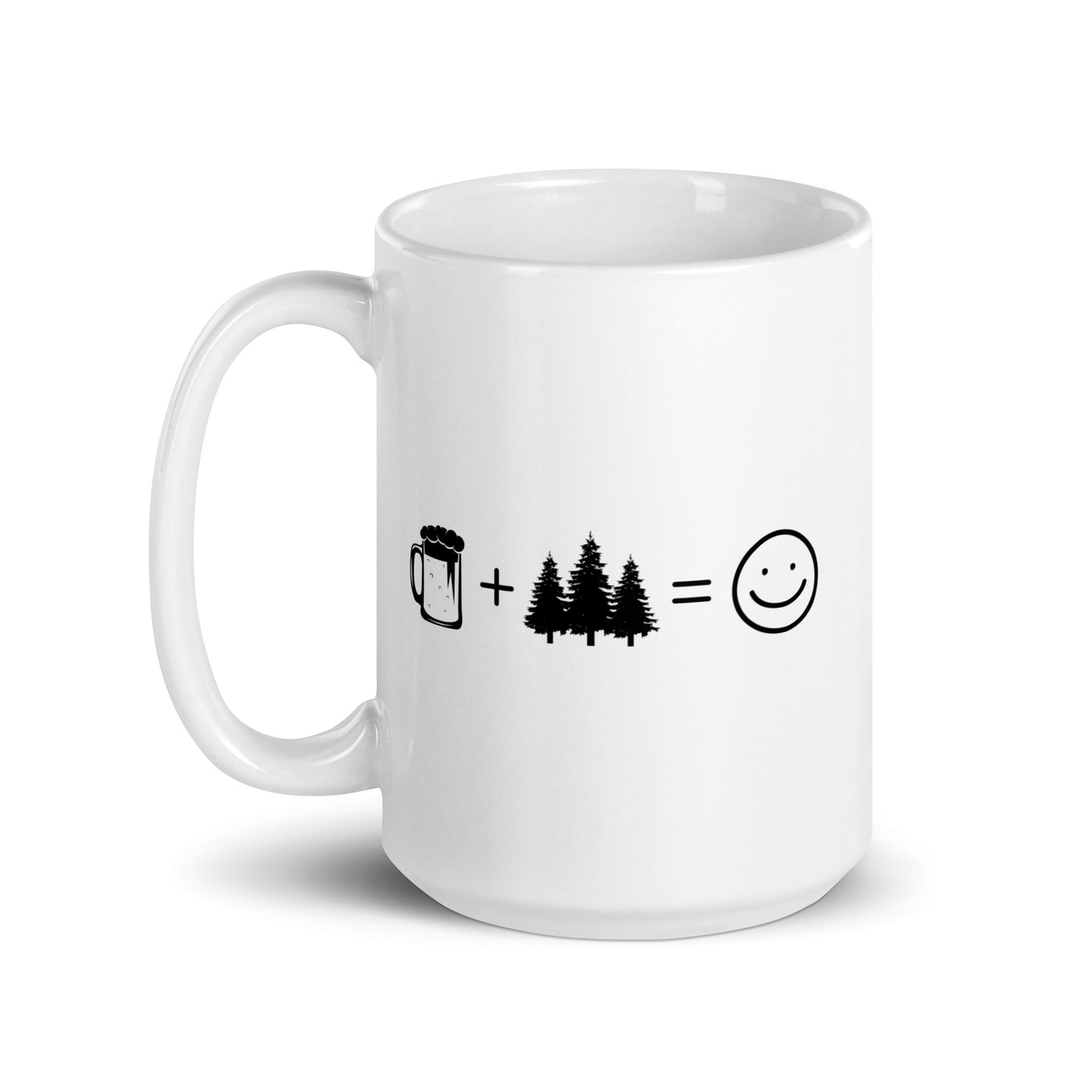 Beer Smile Face And Tree - Tasse camping