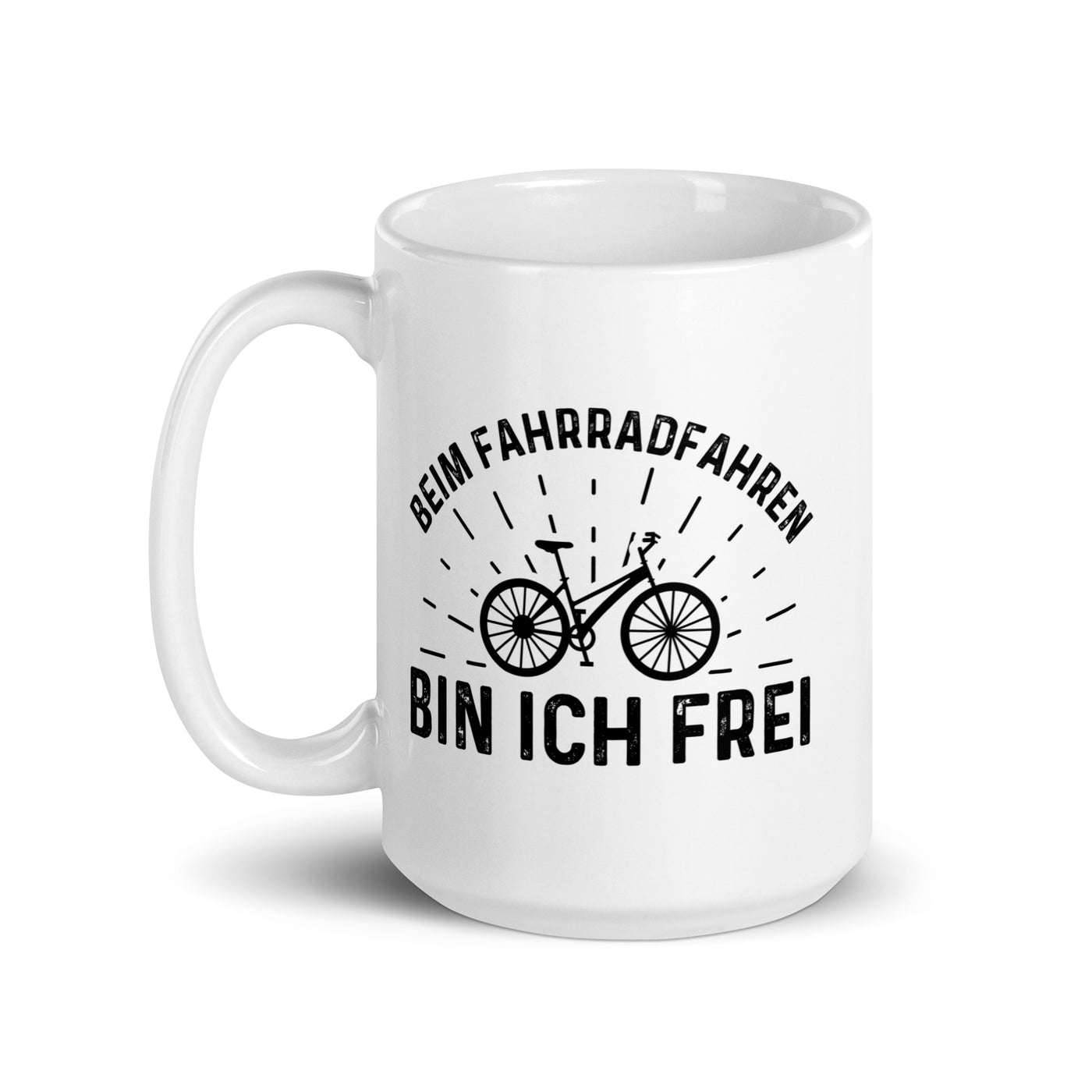 Beim Fahrradfahren Bin Ich Frei - Tasse fahrrad