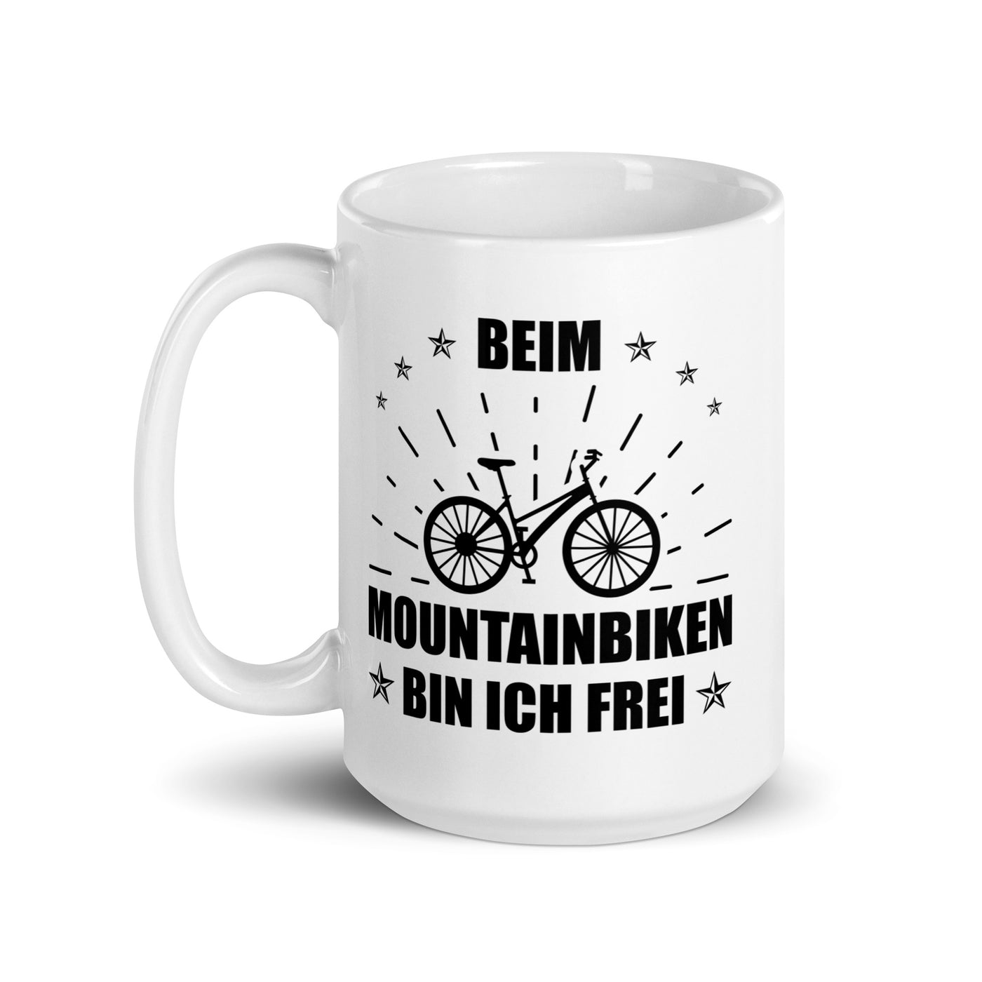 Beim Mountainbiken Bin Ich Frei - Tasse fahrrad