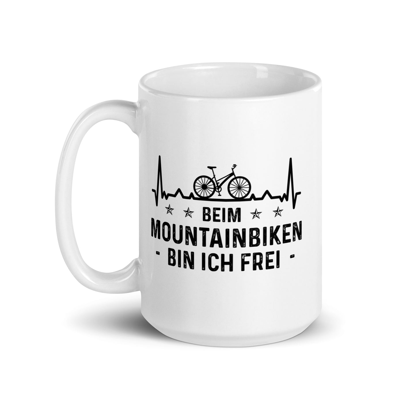 Beim Mountainbiken Bin Ich Frel 1 - Tasse fahrrad