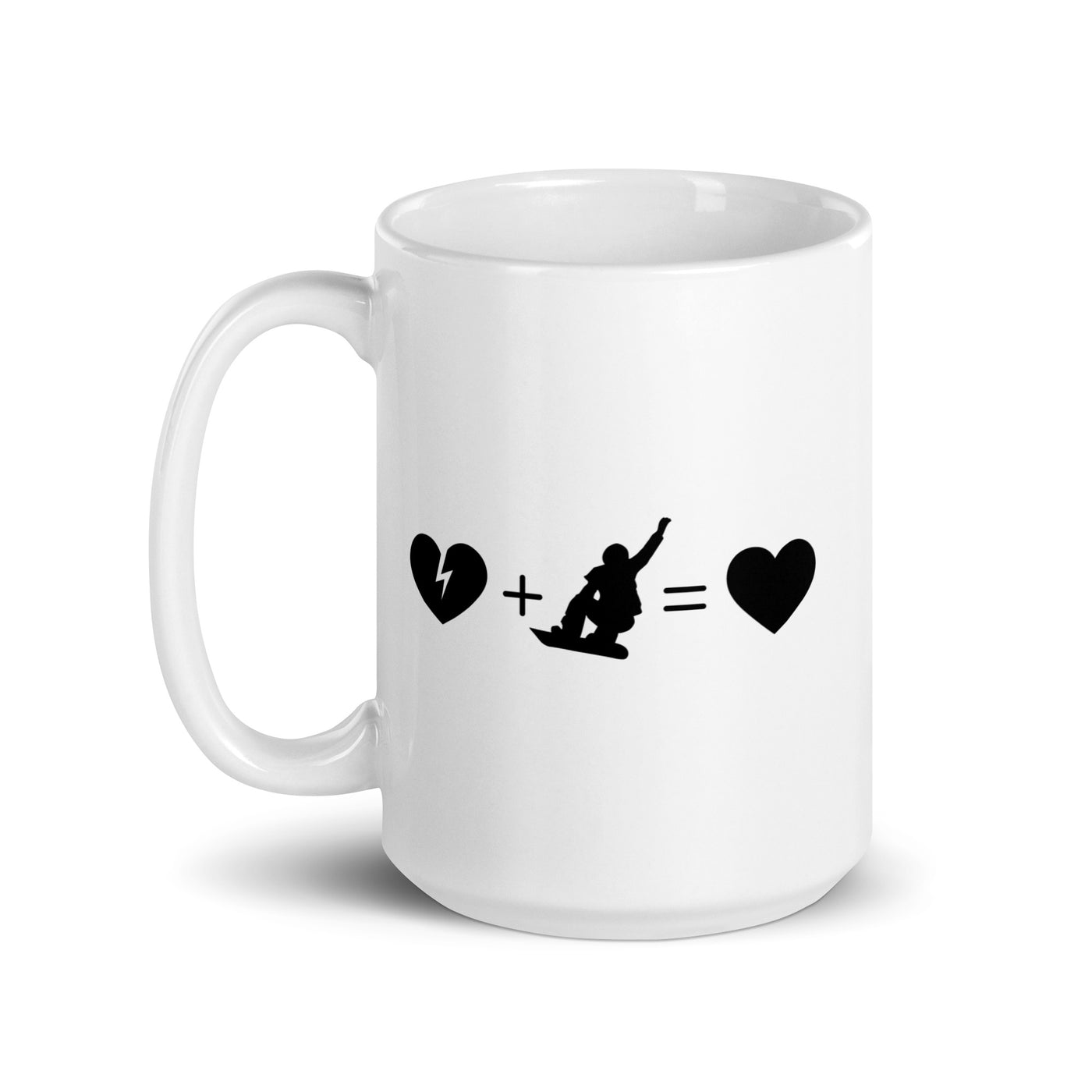 Broken Heart Heart And Snowboarding - Tasse snowboarden