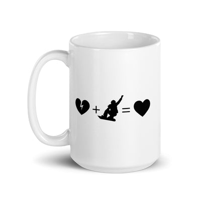 Broken Heart Heart And Snowboarding - Tasse snowboarden