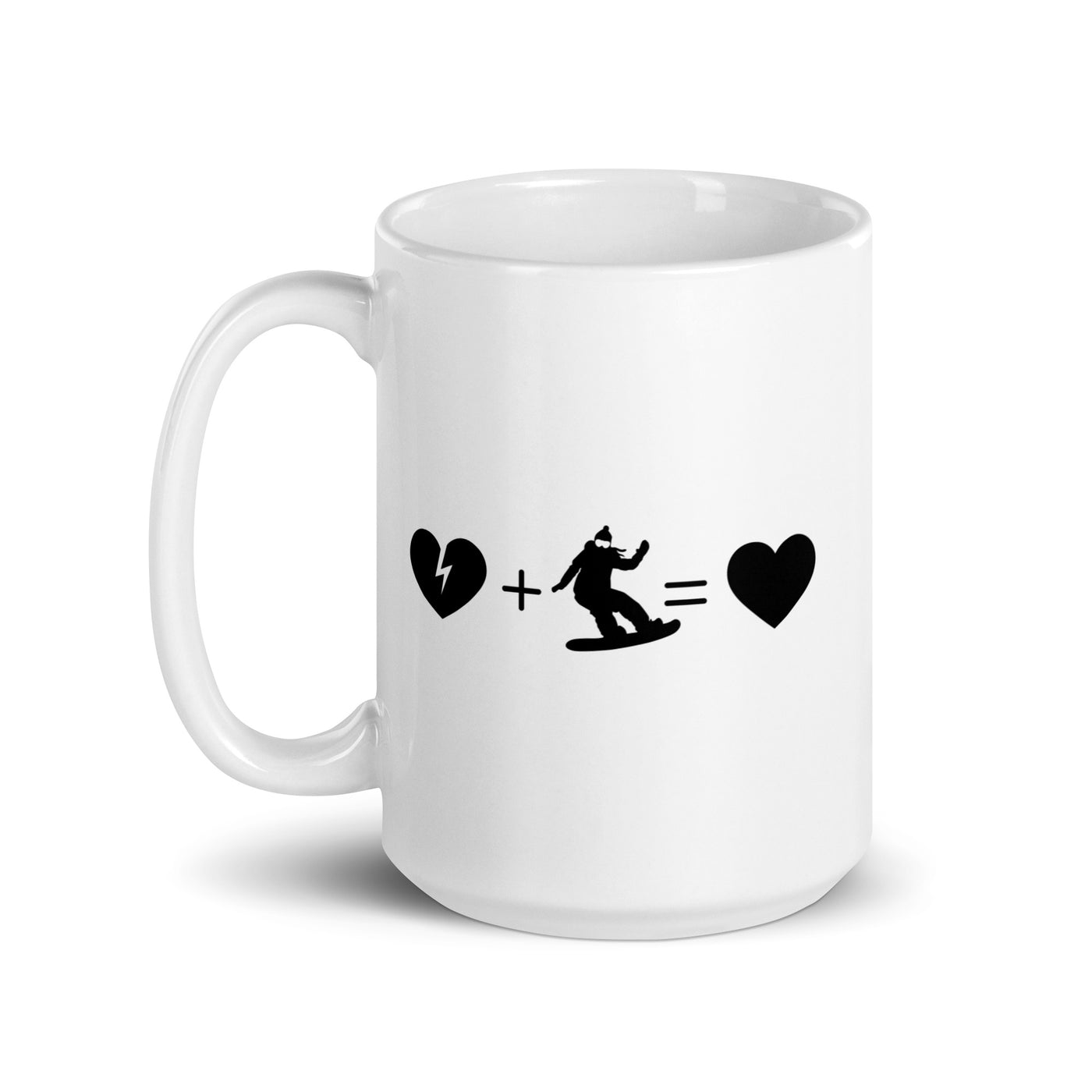 Broken Heart Heart And Snowboarding 1 - Tasse snowboarden