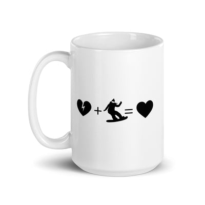 Broken Heart Heart And Snowboarding 1 - Tasse snowboarden