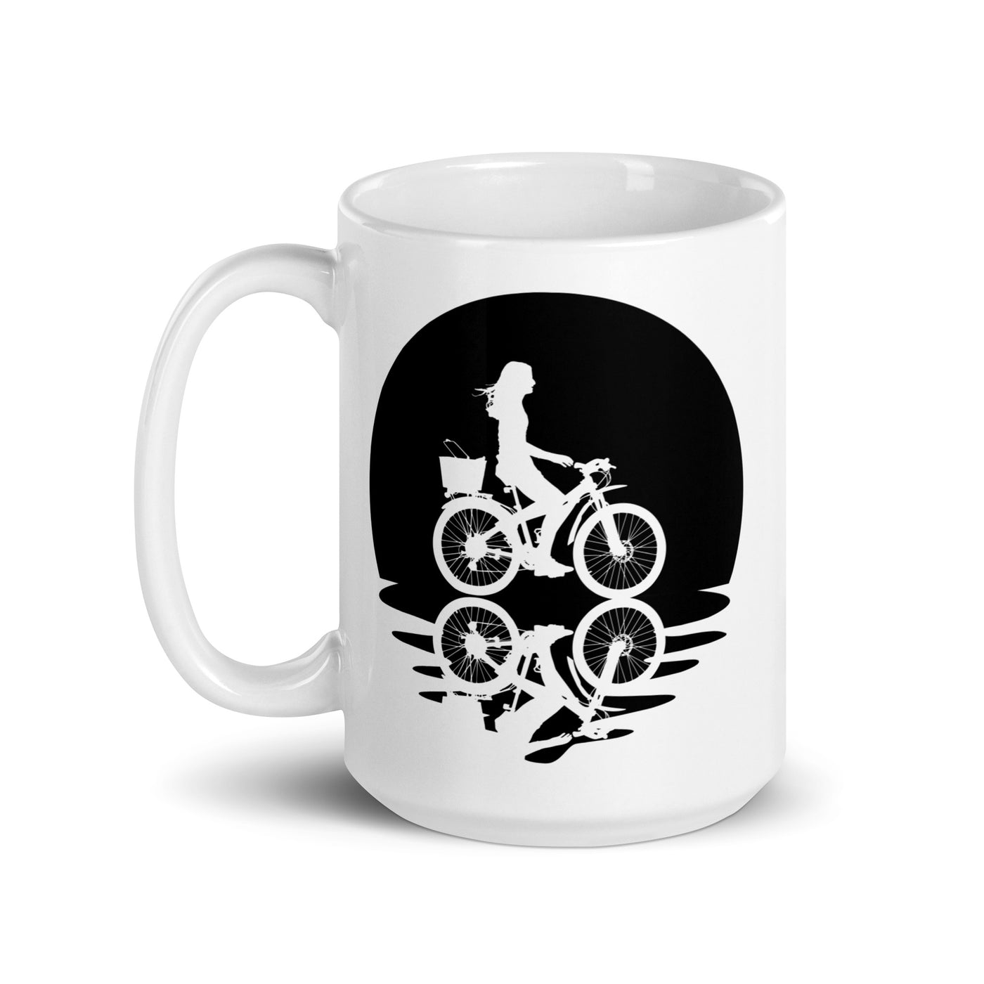 Circle And Reflection - Female Cycling - Tasse fahrrad