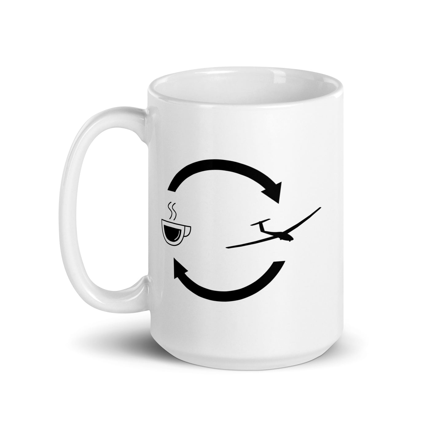 Coffee Loading Arrows And Sailplane - Tasse berge