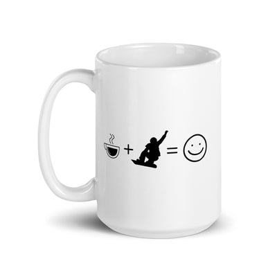 Coffee Smile Face And Snowboarding - Tasse snowboarden