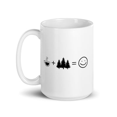 Coffee Smile Face And Tree - Tasse camping