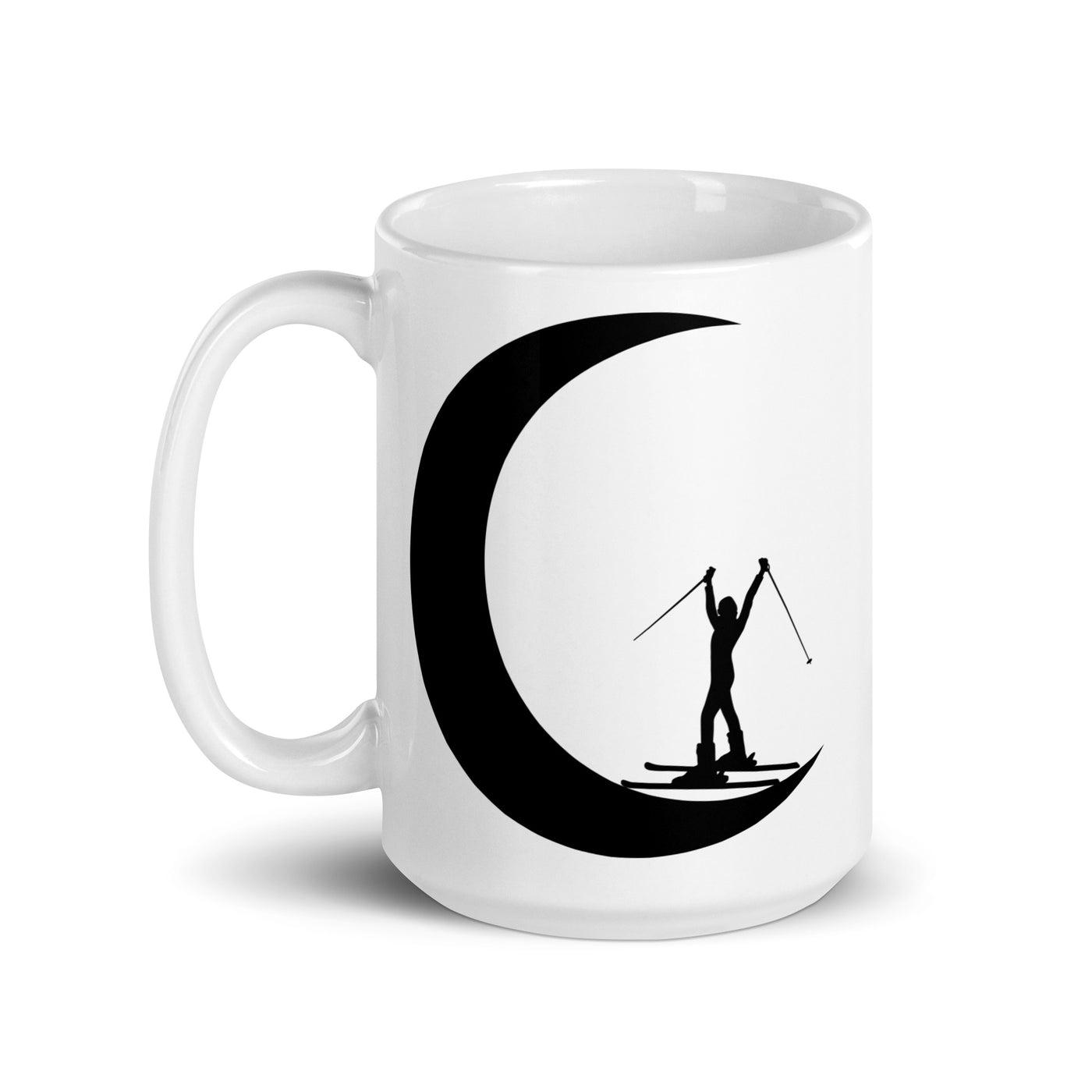 Crescent Moon - Female Skiing - Tasse ski