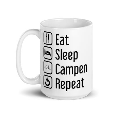 Eat Sleep Campen Repeat - Tasse camping