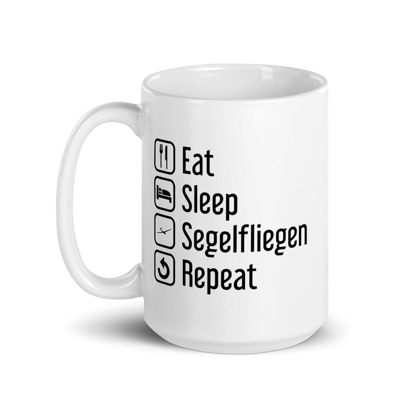 Eat Sleep Segelfliegen Repeat - Tasse berge