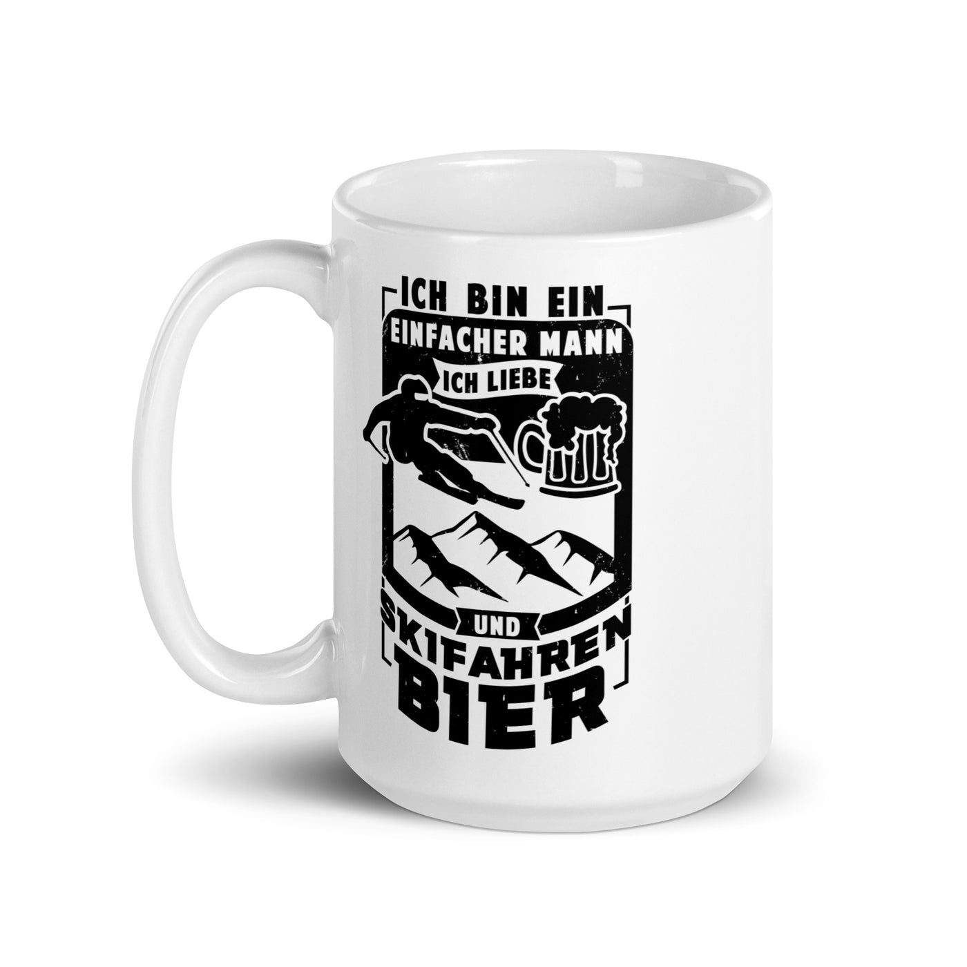 Einfacher Mann - Skifahren Und Bier - Tasse ski