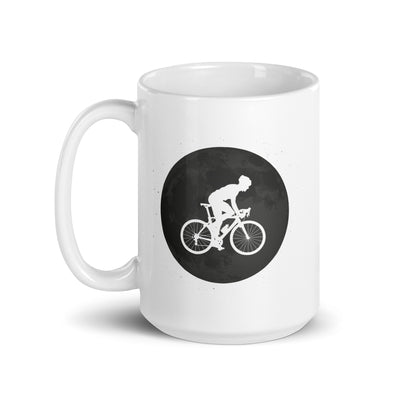 Full Moon - Man Cycling - Tasse fahrrad