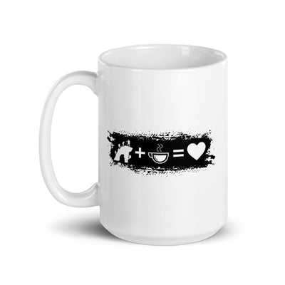 Grunge Rectangle - Heart - Coffee - Climbing - Tasse klettern