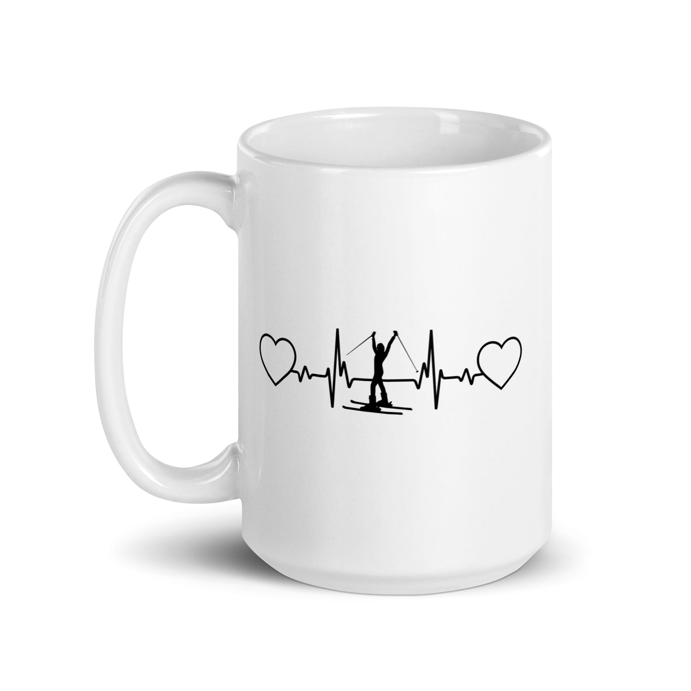 Heart - Heartbeat - Female Skiing - Tasse ski