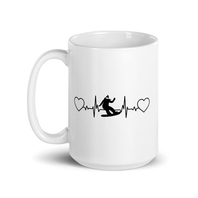 Heart - Heartbeat - Female Snowboarding - Tasse snowboarden