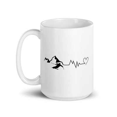 Heart - Heartbeat - Mountain - Skiing - Tasse ski