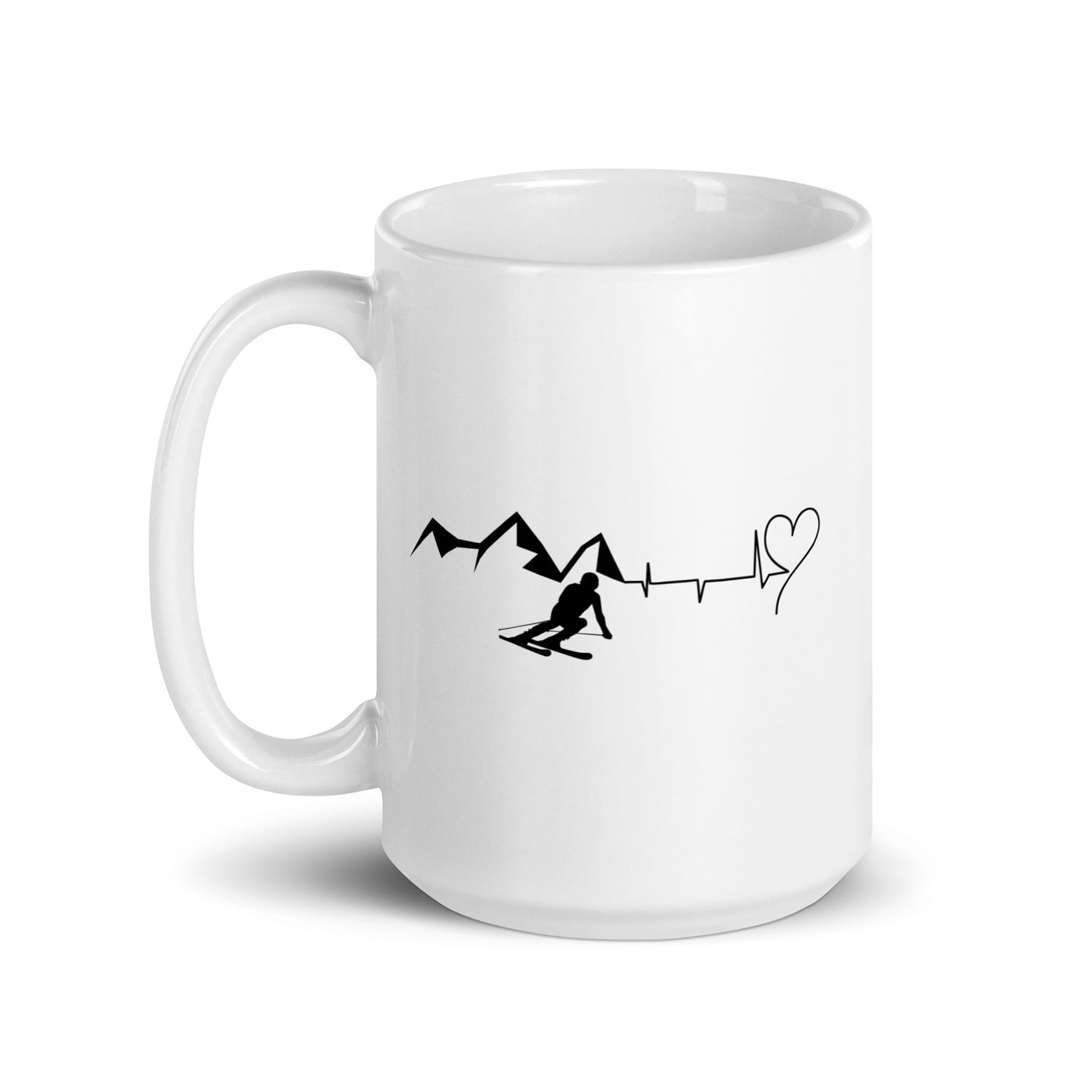 Heart - Heartbeat - Mountain - Skiing - Tasse ski