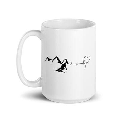 Heart - Heartbeat - Mountain - Skiing - Tasse ski