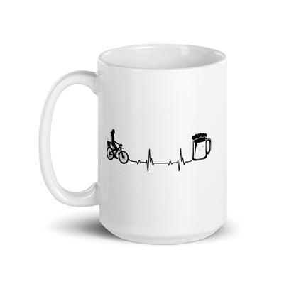 Heartbeat Beer And Cycling - Tasse fahrrad