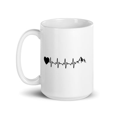 Heartbeat Heart And Mountain - Tasse berge