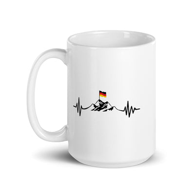 Herzschlag Berge Und Deutschland Flagge - Tasse berge