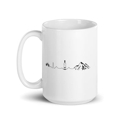 Herzschlag Berge, Bike Und Wein - Tasse mountainbike