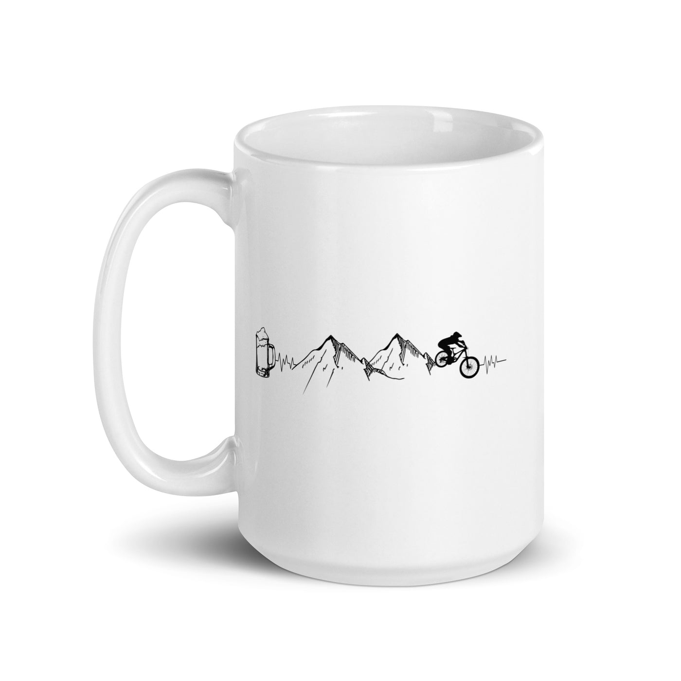 Herzschlag Berge, Biker Und Bier - Tasse mountainbike