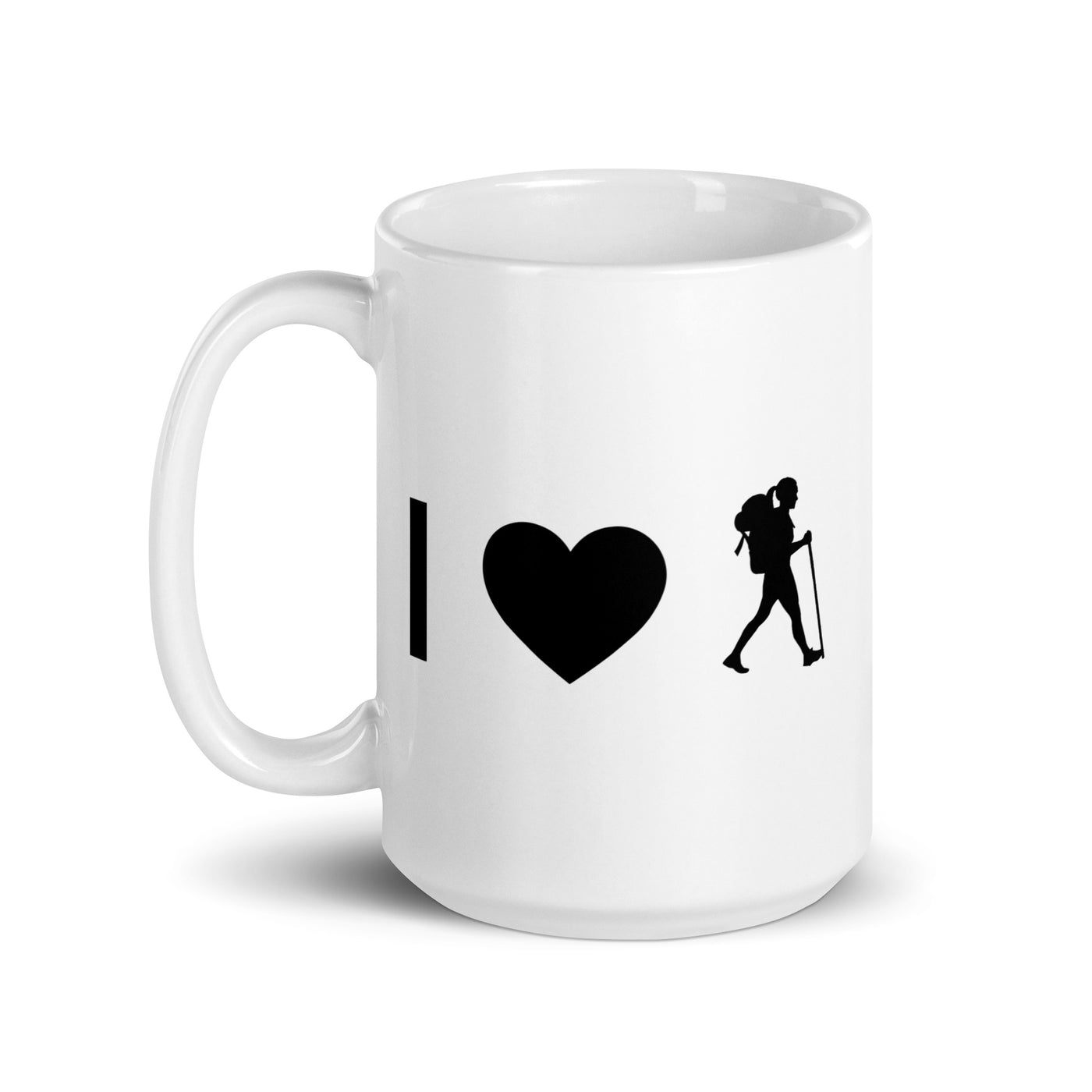 I Heart And Female Hiking - Tasse wandern