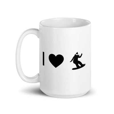 I Heart And Female Snowboarding - Tasse snowboarden