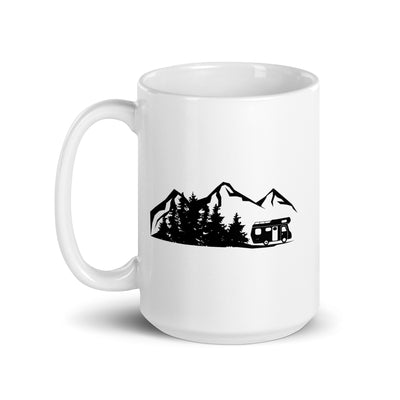 Mountain - Trees - Camping Van - Tasse camping