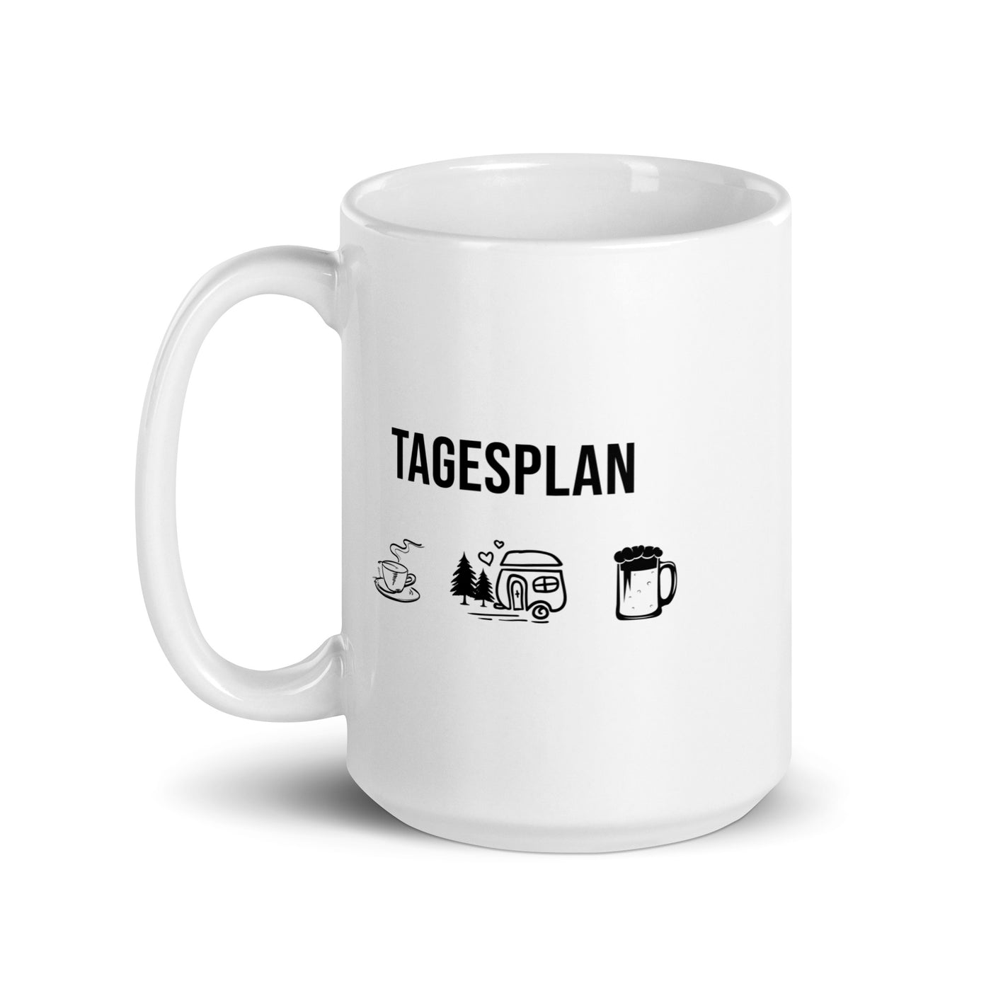 Tagesplan Kaffee, Camping Und Bier - Tasse camping