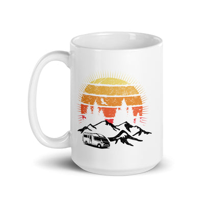 Wohnmobil Sonne Vintage - Tasse camping