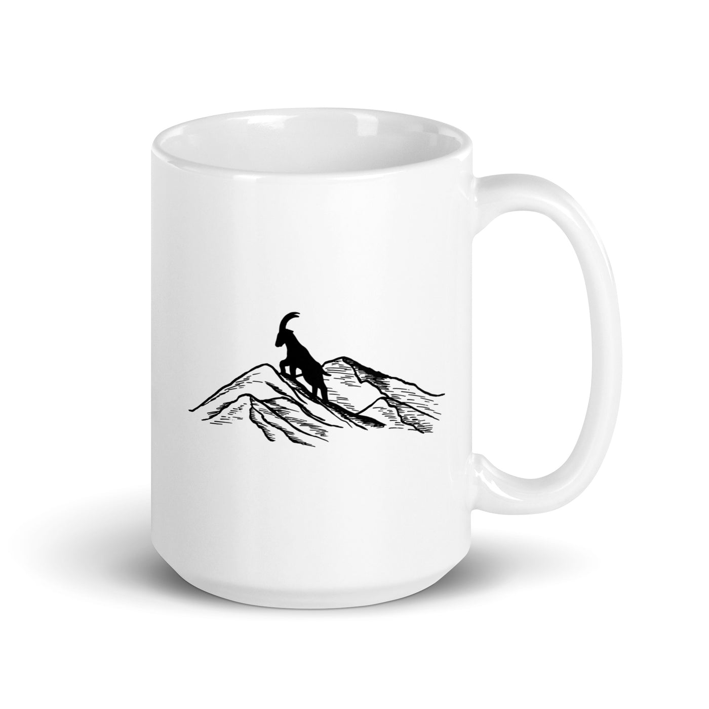 Alpensteinbock Auf Berg - Tasse berge klettern wandern 15oz