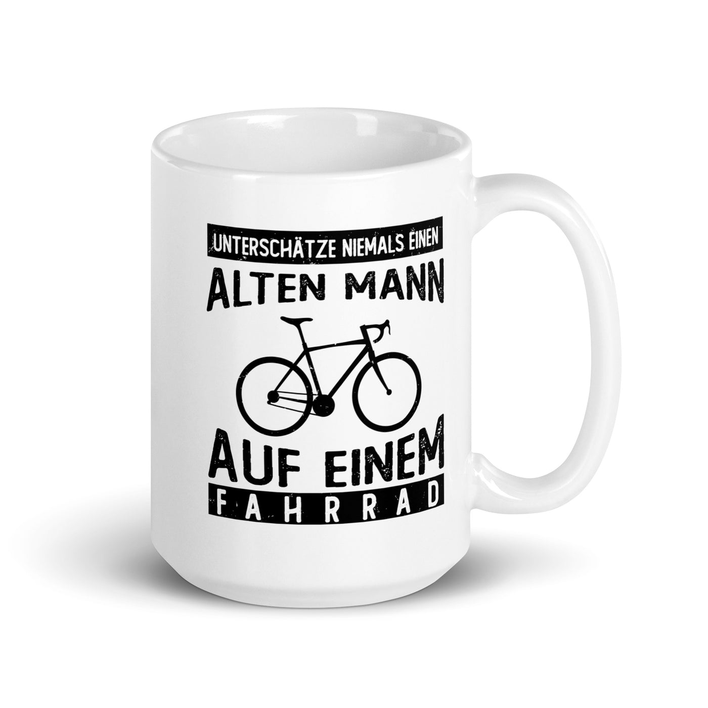 Alter Mann Auf Einem Fahrrad - Tasse fahrrad 15oz