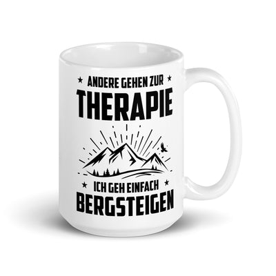 Andere Gehen Zur Therapie Ich Gen Einfach Bergsteigen - Tasse berge 15oz