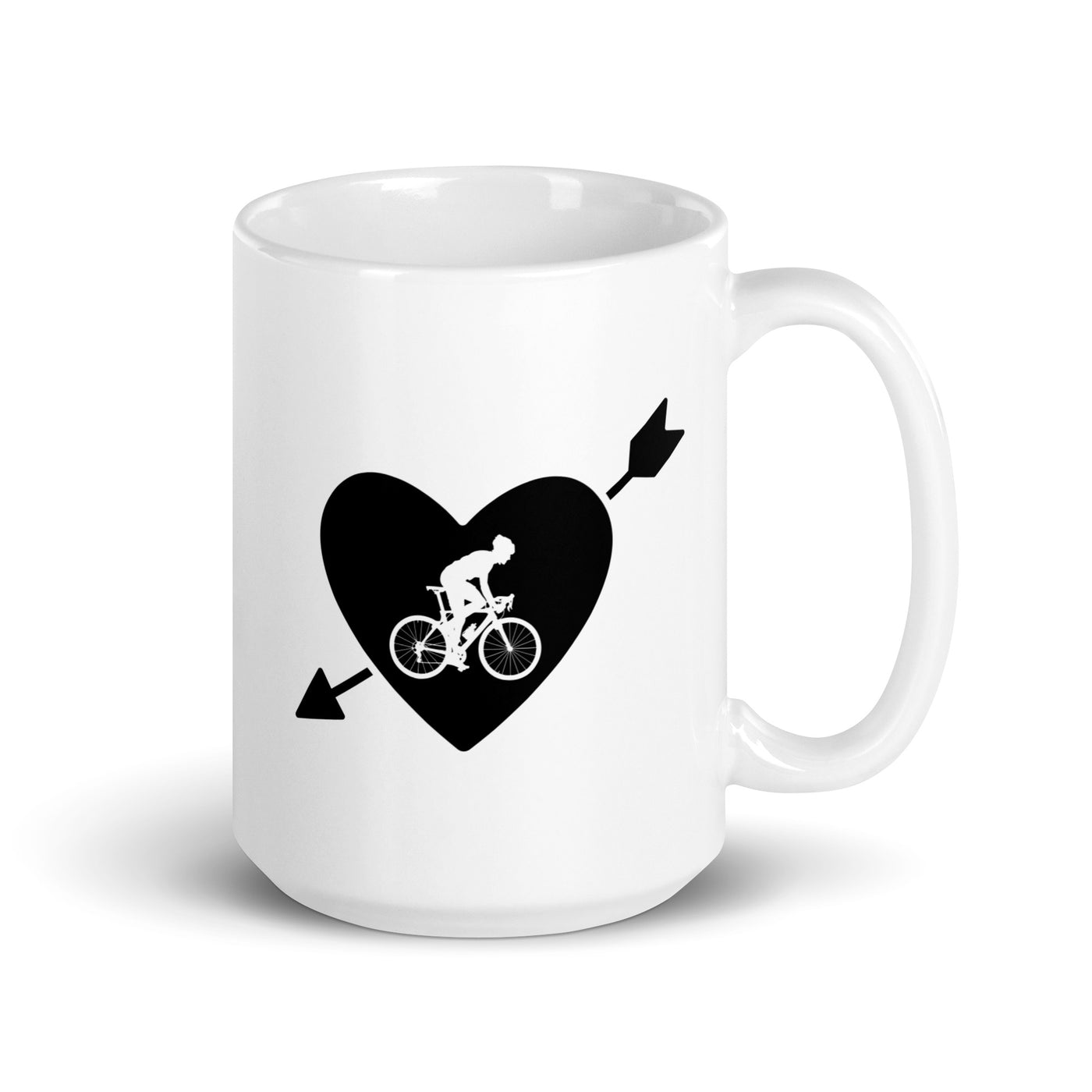 Arrow Heart And Cycling 1 - Tasse fahrrad 15oz