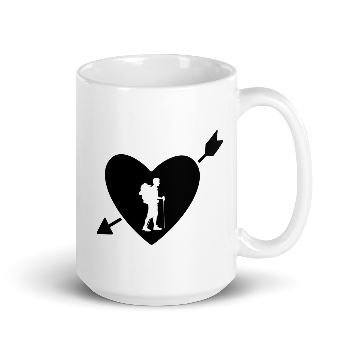 Arrow Heart And Hiking - Tasse wandern 15oz