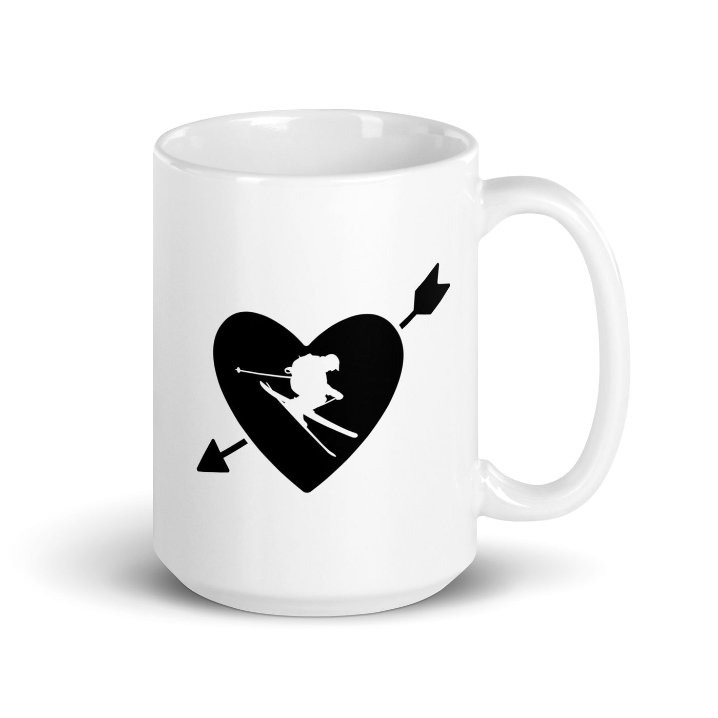 Arrow Heart And Skiing - Tasse ski 15oz