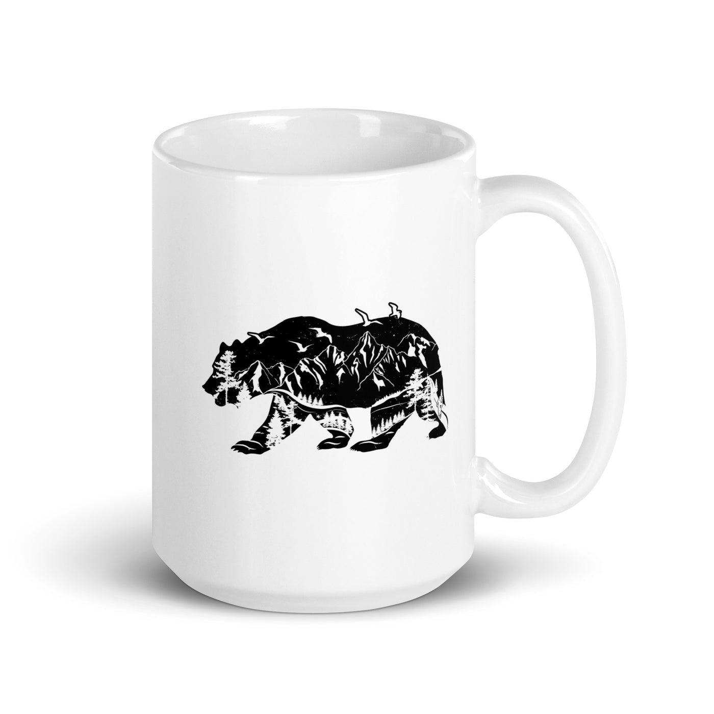 Bär Und Berge Abstrakt - Tasse berge camping 15oz