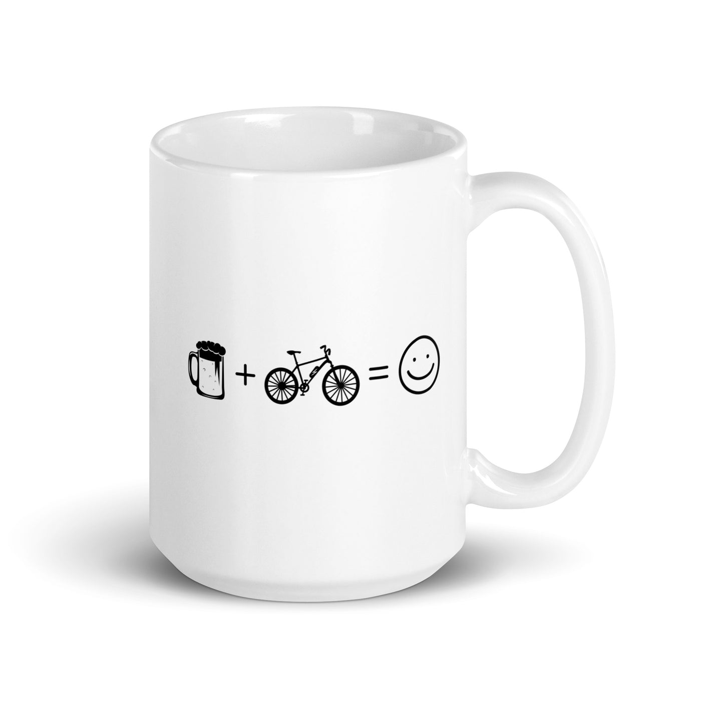 Beer Smile Face And E-Bike - Tasse e-bike 15oz